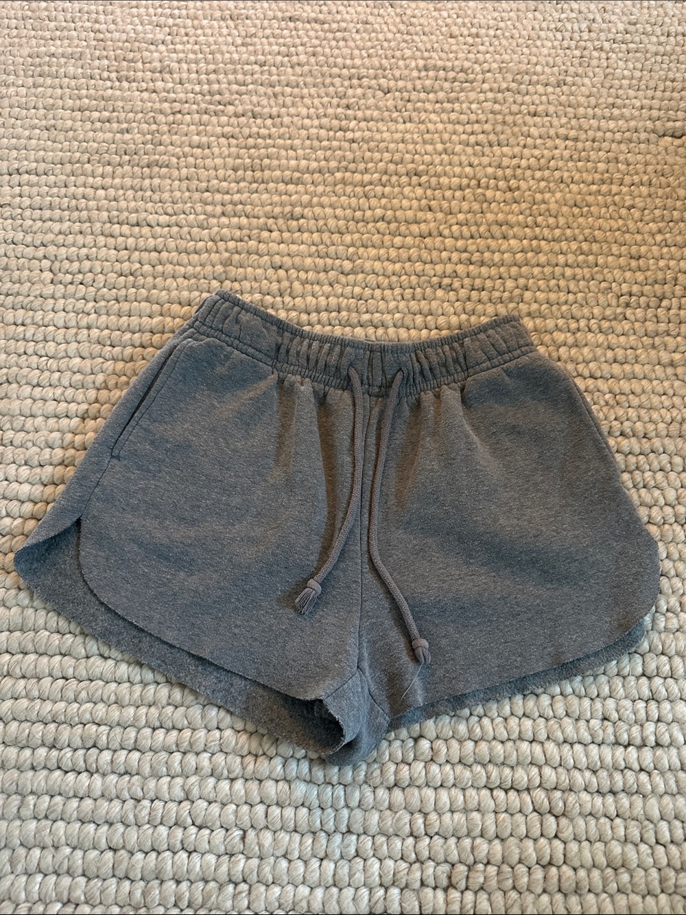 Wild Fable Gray Fleece Lounge Shorts Size Medium Drawstring